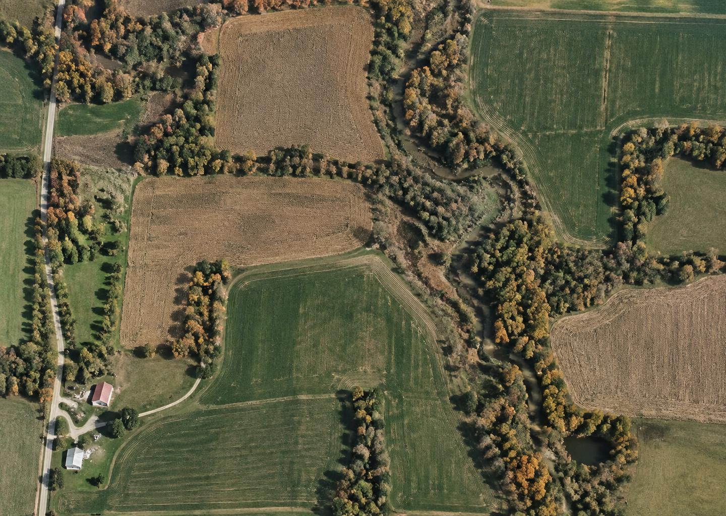 Illustrative aerial landscape for Cedar Ridge Farm